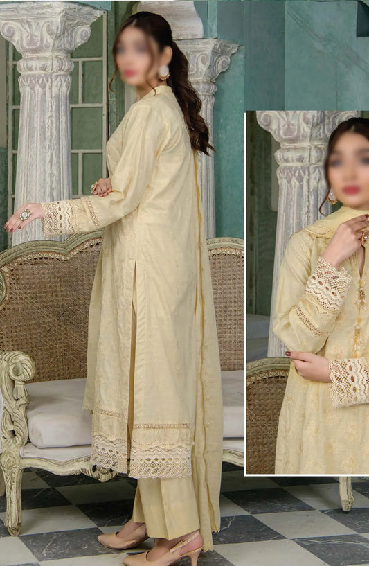 Meraki Exclusive Chikankari Embroidered Lawn Collection 2024 - Design 08