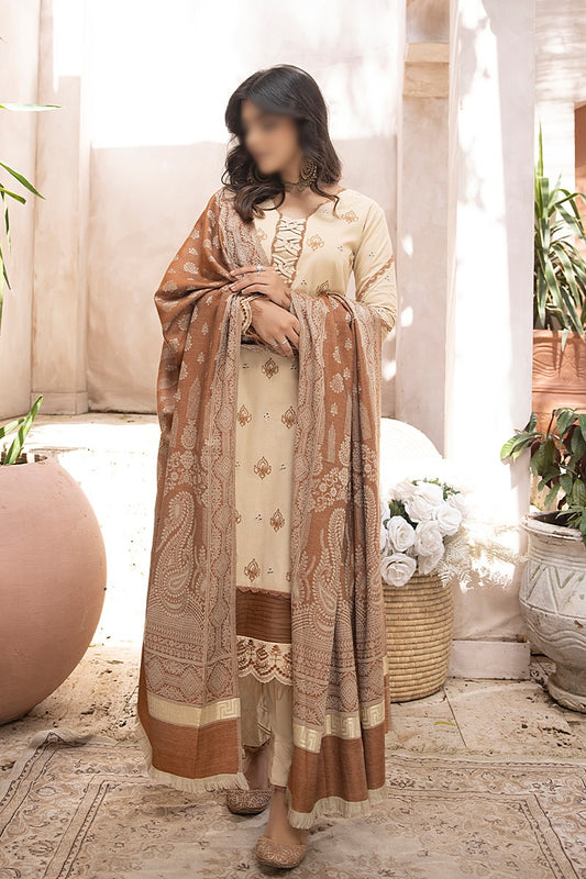 Elak Khaddar Embroidered Collection 2023 - HC -EKEC - Design 08