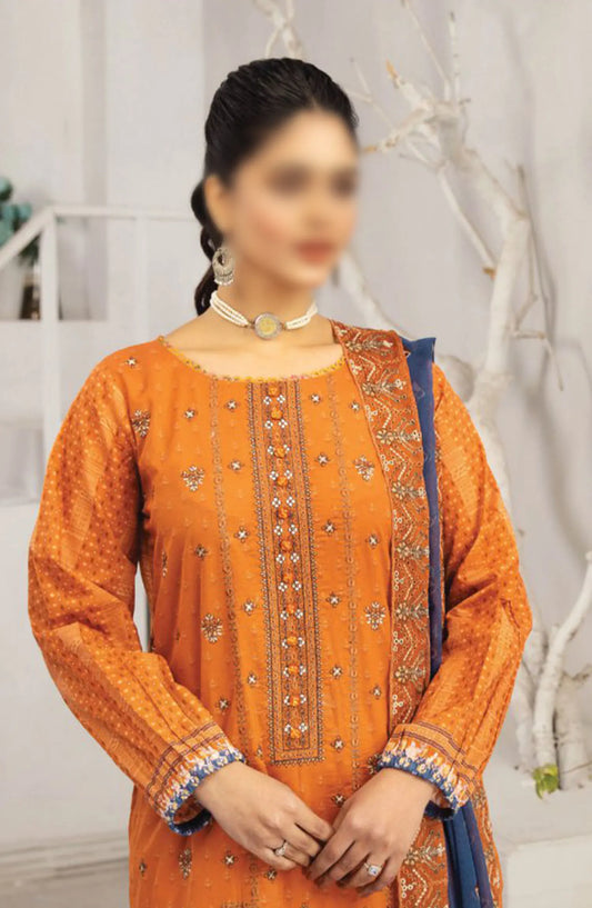 Dastaan Embroidered Print Lawn Collection 2024 By Humdum - Design 08