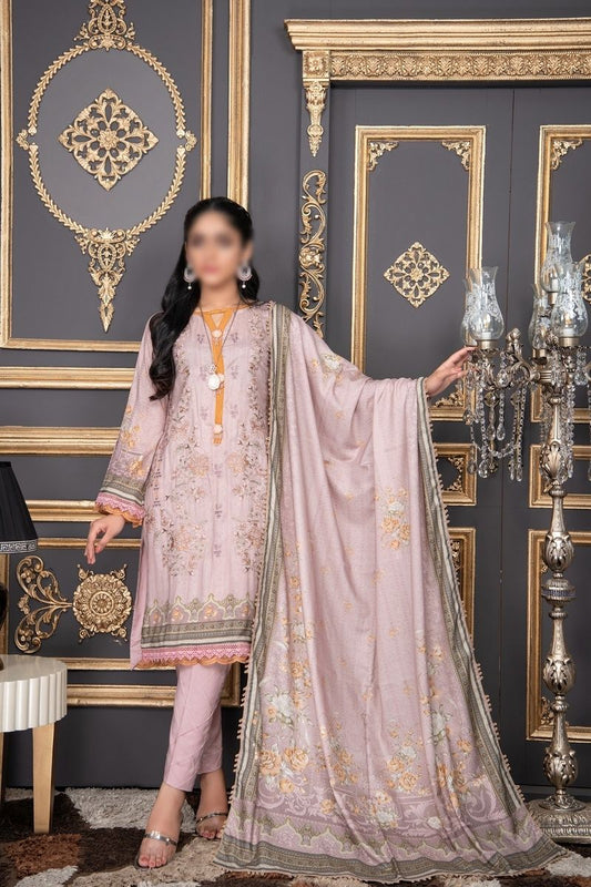 Design 08 Pastels by Sobia Digital Printed and Embroidered linen Collection