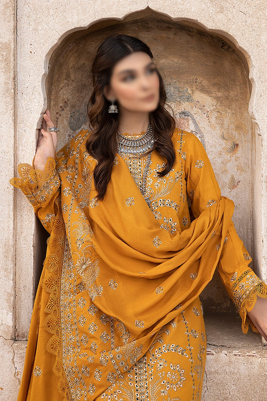 Vasal Embroidered Peach Leather Collection 2023 - HC - Design 09