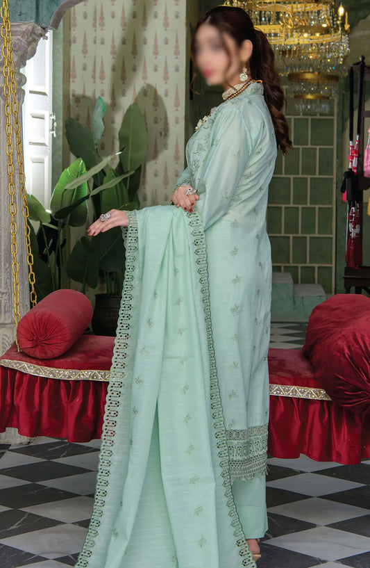 Meraki Exclusive Chikankari Embroidered Lawn Collection 2024 - Design 09