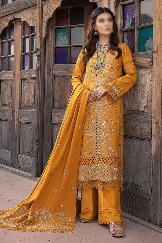 Vasal Embroidered Peach Leather Collection 2023 - HC - Design 09