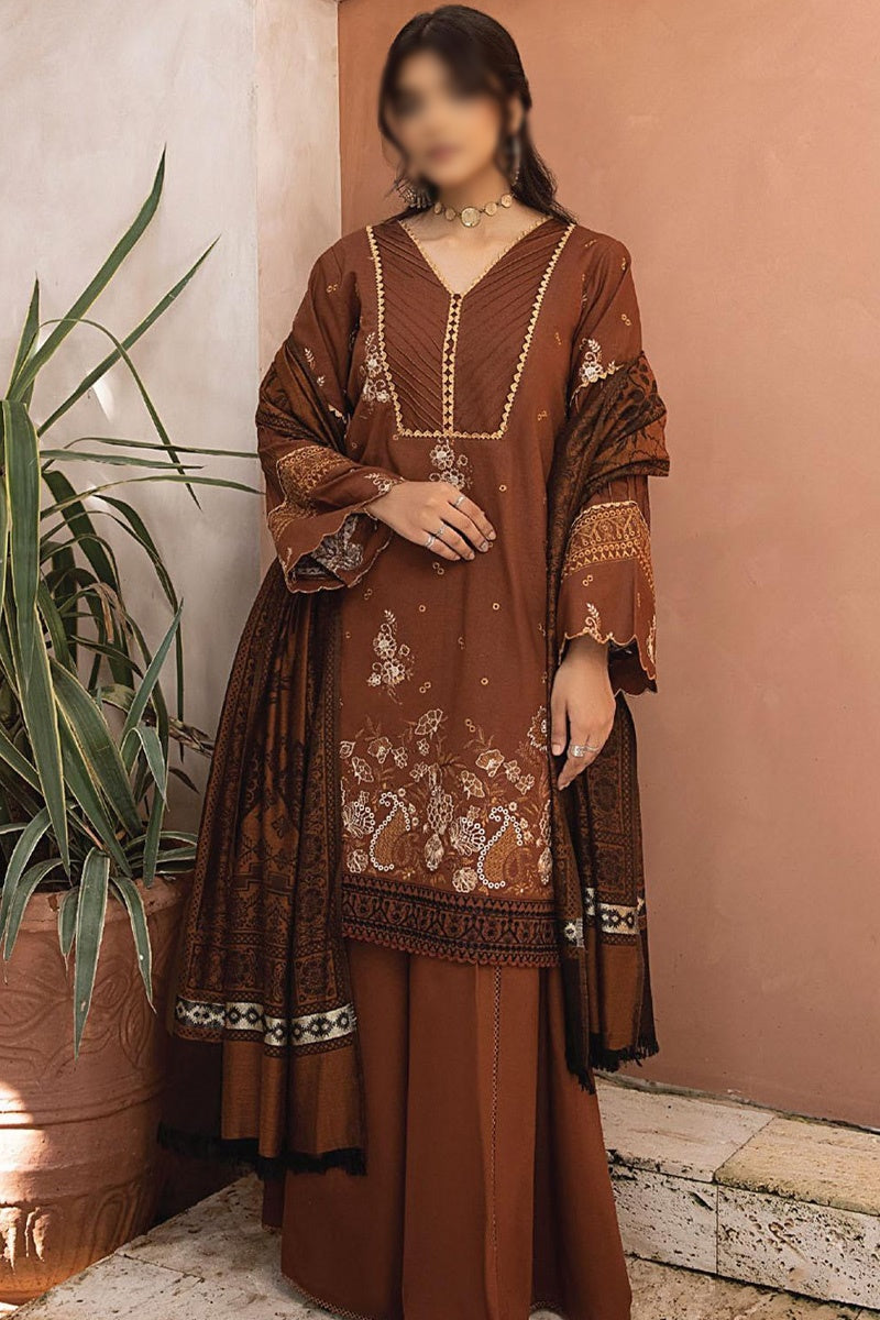 Elak Khaddar Embroidered Collection 2023 - HC -EKEC - Design 09