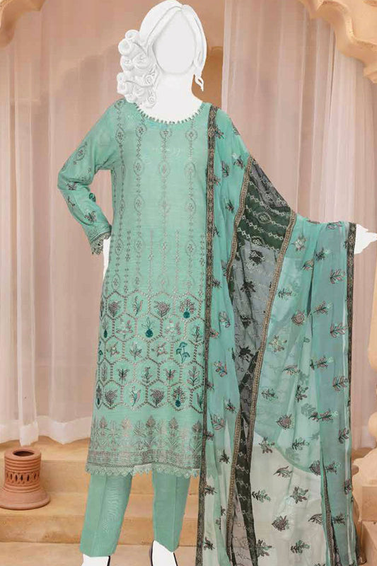 Romansiah Premium Karandi Series with Crinckle Dupatta Collection - Design 09