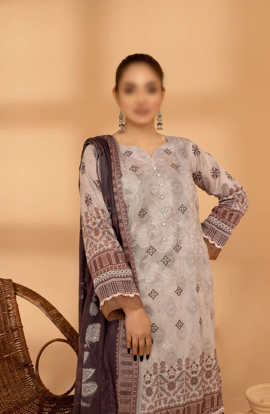 Jasmine Digital Print and Emb Lawn Collection Vol 01 - Design 09