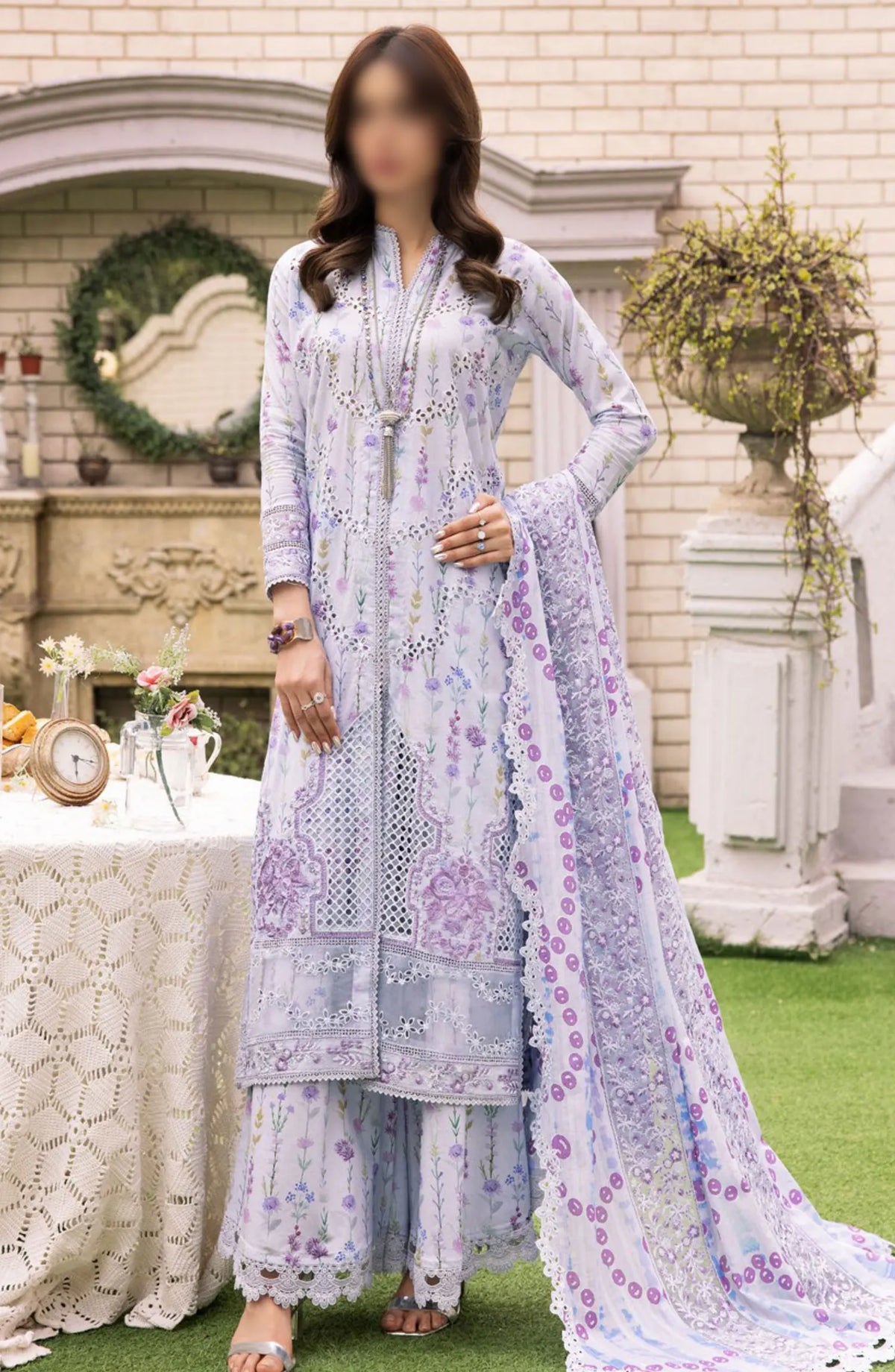 Minha Florum Luxury Lawn Collection 2024 - Design 09