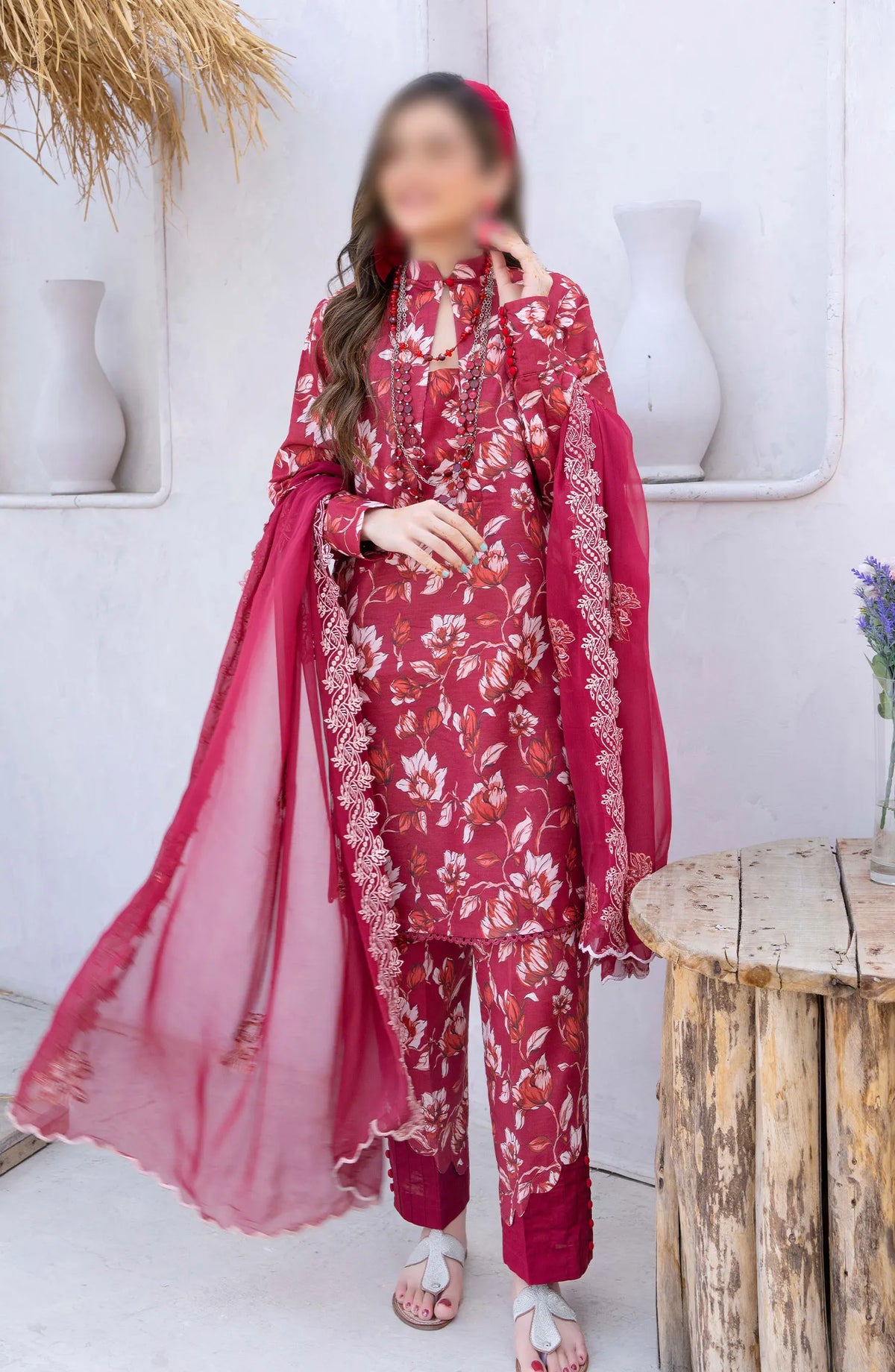 Gardenia Vol 03 Embroidered Print Lawn Collection By Humdum - Design 09
