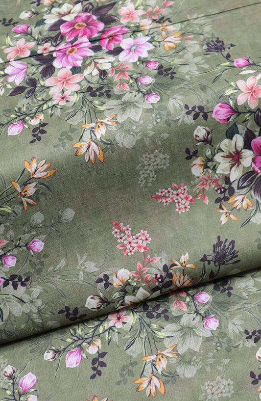 Classic Unstitched 2pcs Digital Printed Lawn Collection Vol-02 By Amna Khadija - Design 09