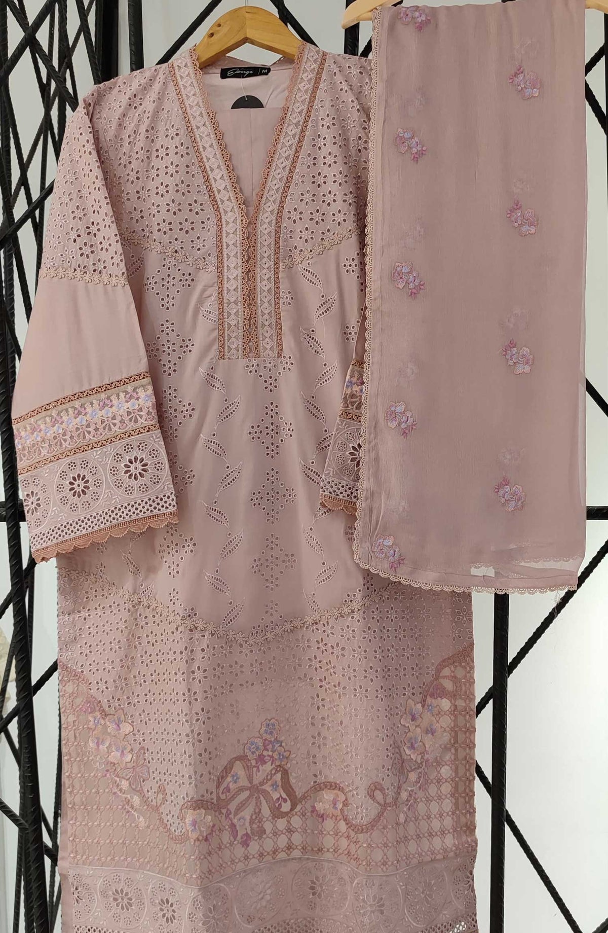 Emerge Embroidered Lawn Stitched 3 Piece - D-10 - EM25CL - Pink - Summer Collection
