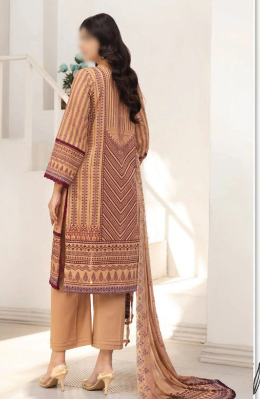Dastaan Embroidered Print Lawn Collection 2024 By Humdum - Design 10