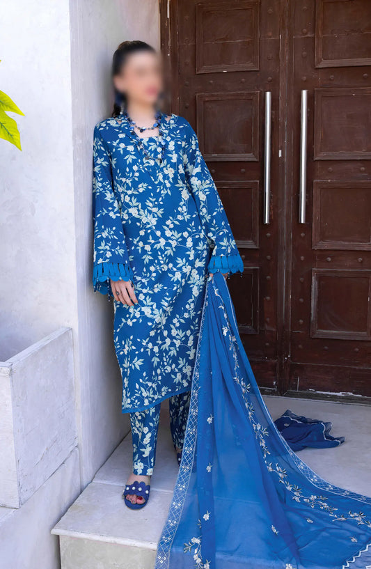 Gardenia Vol 03 Embroidered Print Lawn Collection By Humdum - Design 10