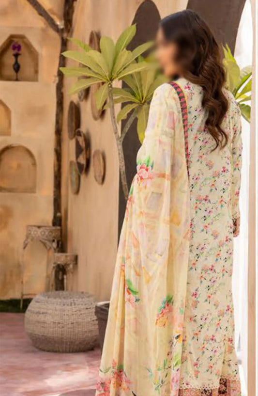 Mahees Printed Chikiankari Lawn Collection 2024 - Design 10