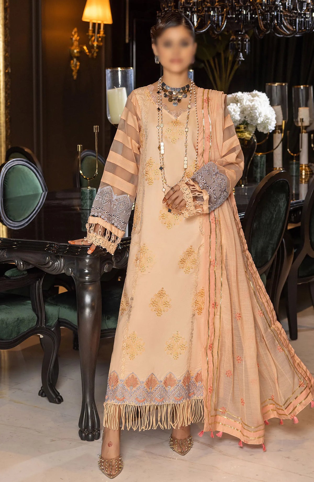 Charlotte Embroidered Chikankari Lawn Collection 2024 - Design 10