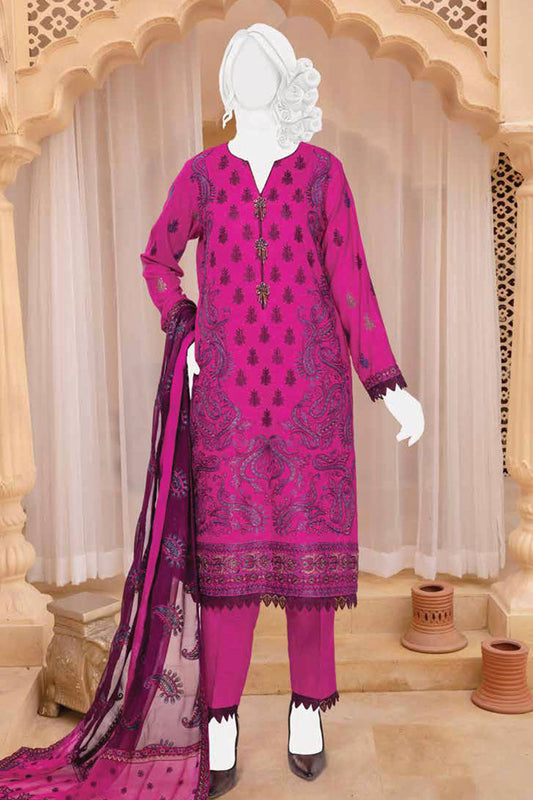 Romansiah Premium Karandi Series with Crinckle Dupatta Collection - Design 10