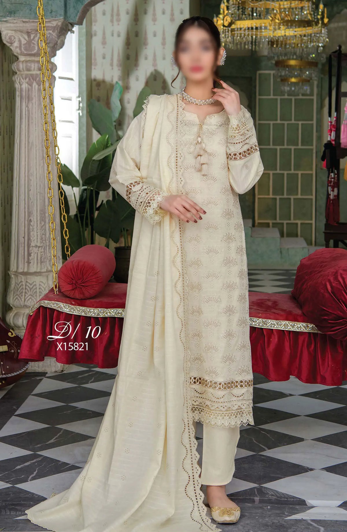 Meraki Exclusive Chikankari Embroidered Lawn Collection 2024 - Design 10