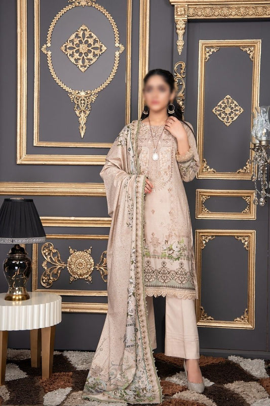 Design 10 Pastels by Sobia Digital Printed and Embroidered linen Collection