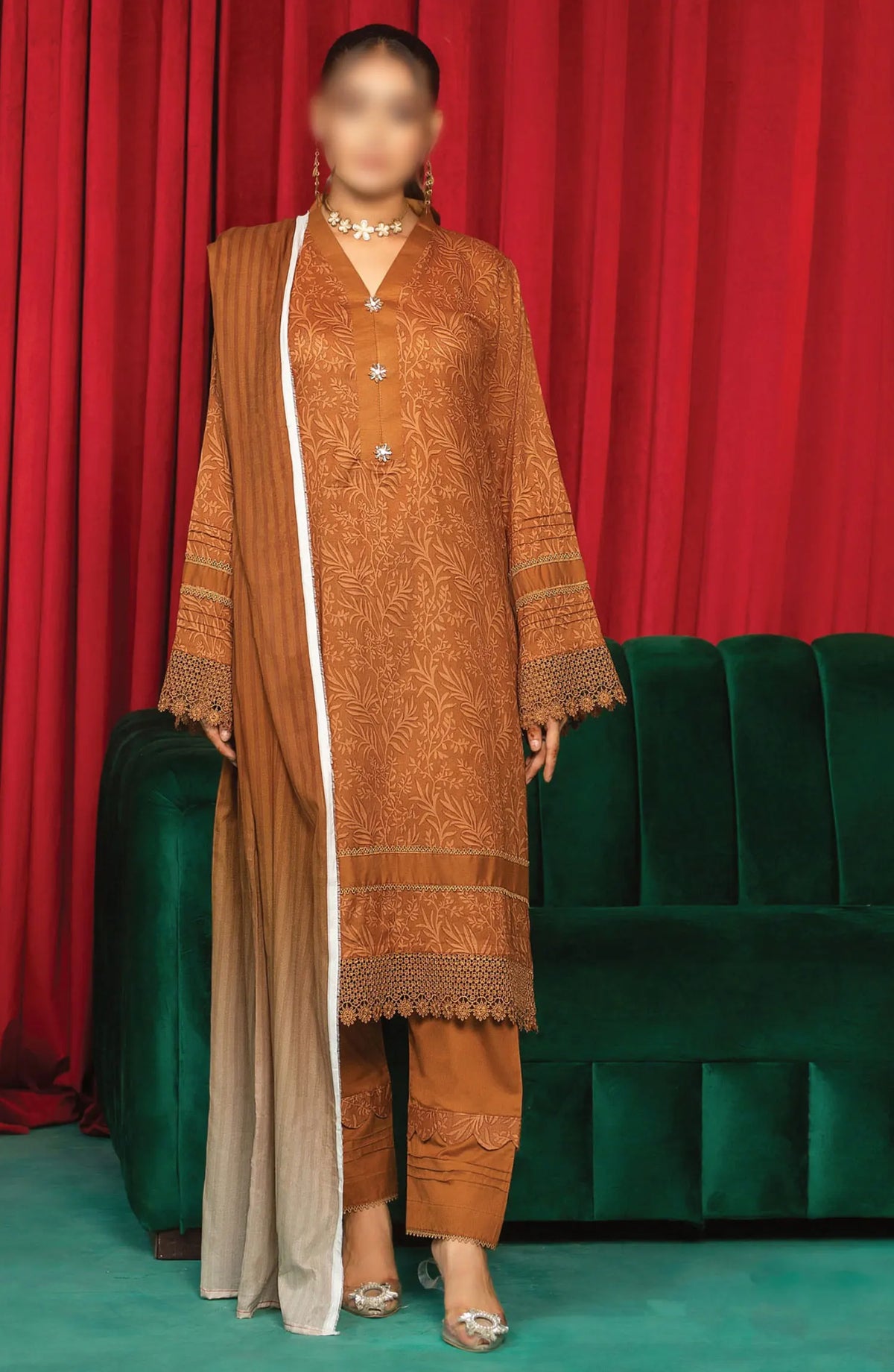 Aangan Digital Printed Lawn Collection By Humdum - Design 11