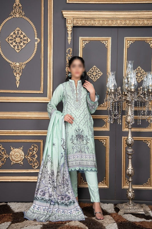 Design 11 Pastels by Sobia Digital Printed and Embroidered linen Collection