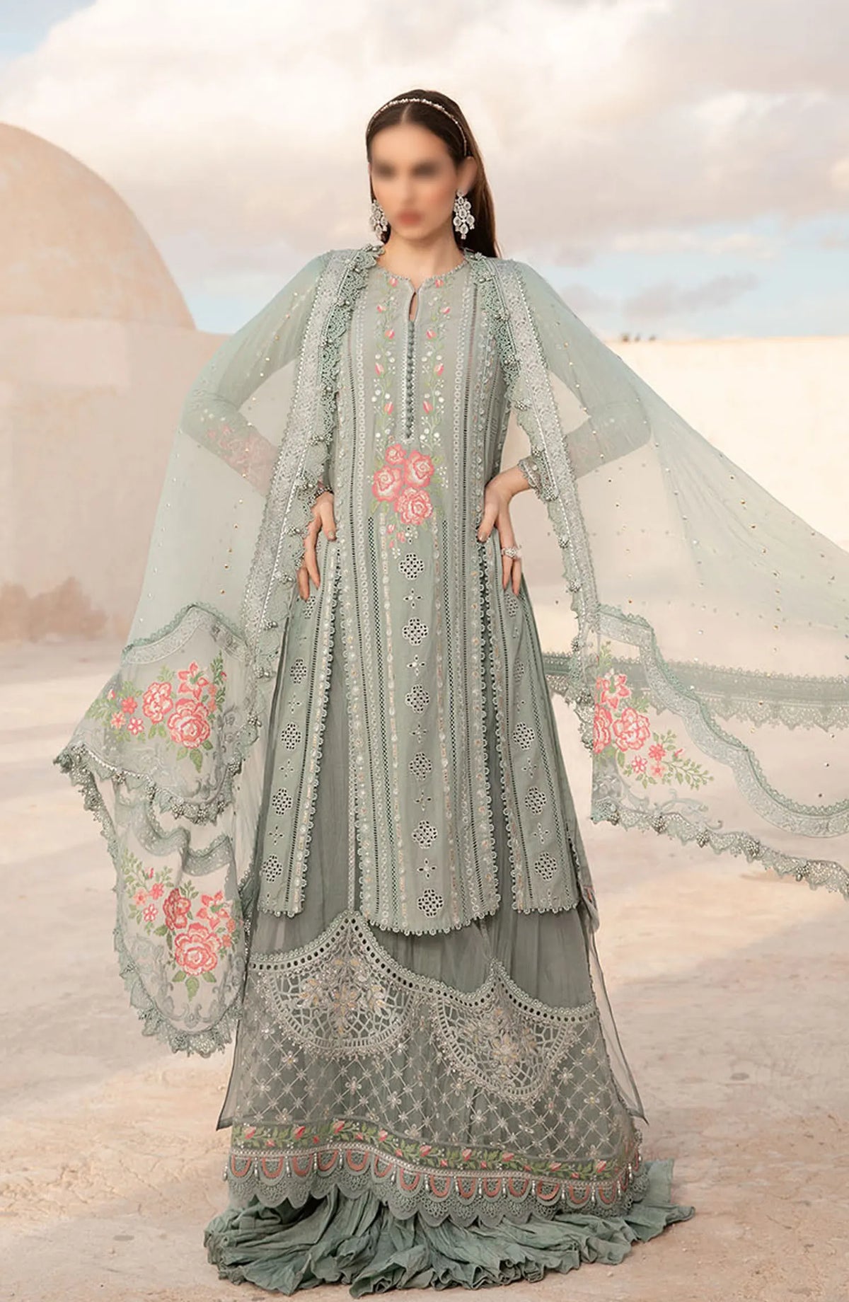 Maria B Unstitched Luxury Lawn Collection 2024 - Design 12 B