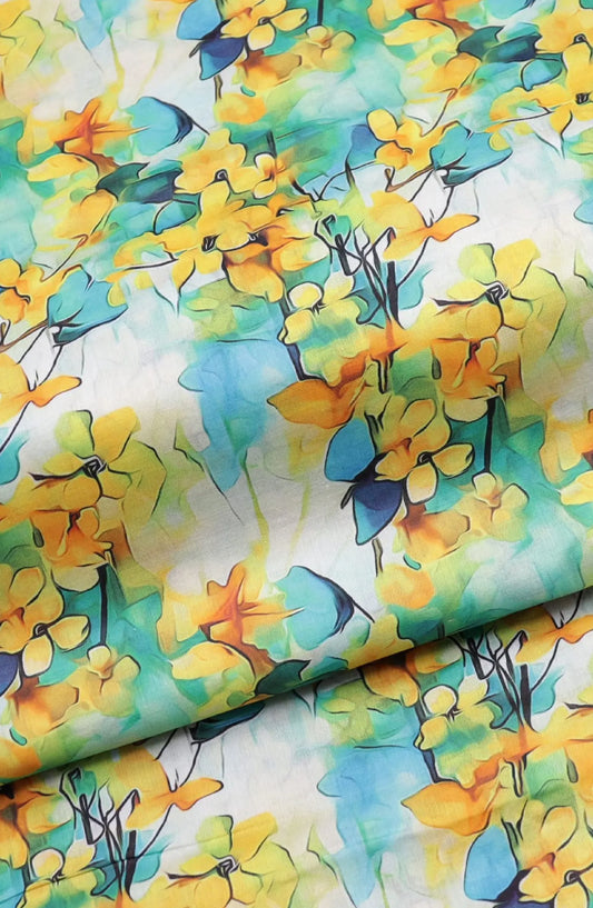 Classic Unstitched 2pcs Digital Printed Lawn Collection Vol-02 By Amna Khadija - Design 12