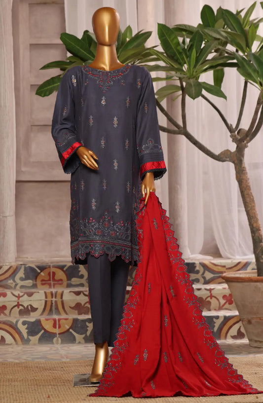 Bin Saeed Luxury Stitched Embroidered 3 Pc Karandi Collection Vol 02 - Design 13