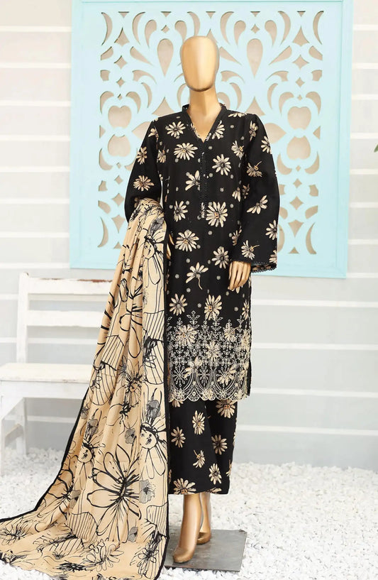 Bin Saeed Exclusive RTW Chikankari Embroidered Khaddar Collection - Design 14