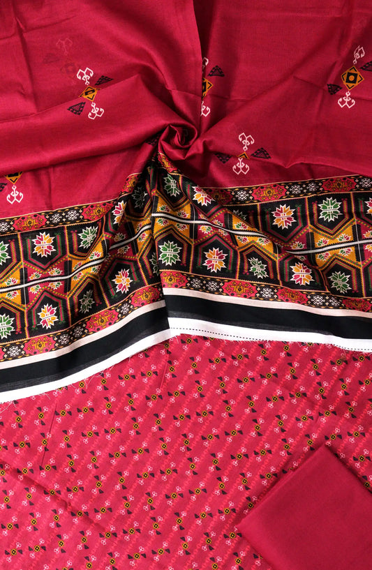 Mothers Collection unstitch suit with demask Dupatta - Design 14
