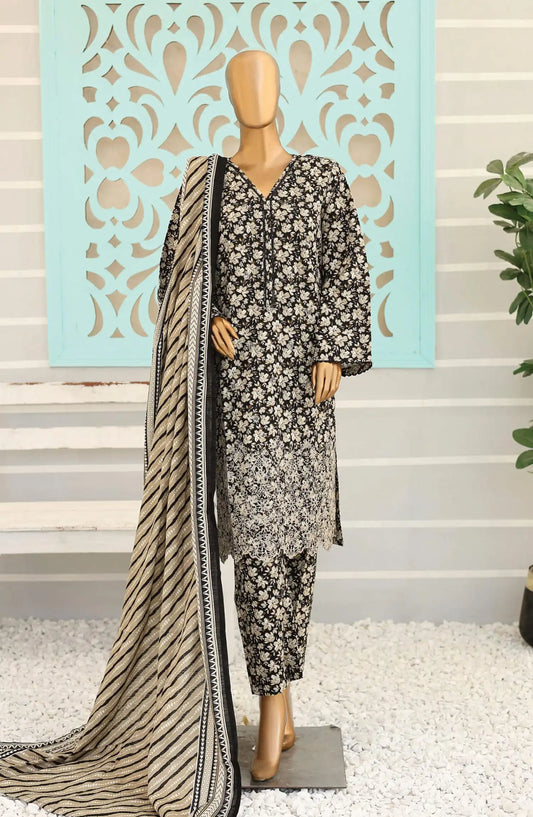 Bin Saeed Exclusive RTW Chikankari Embroidered Khaddar Collection - Design 15