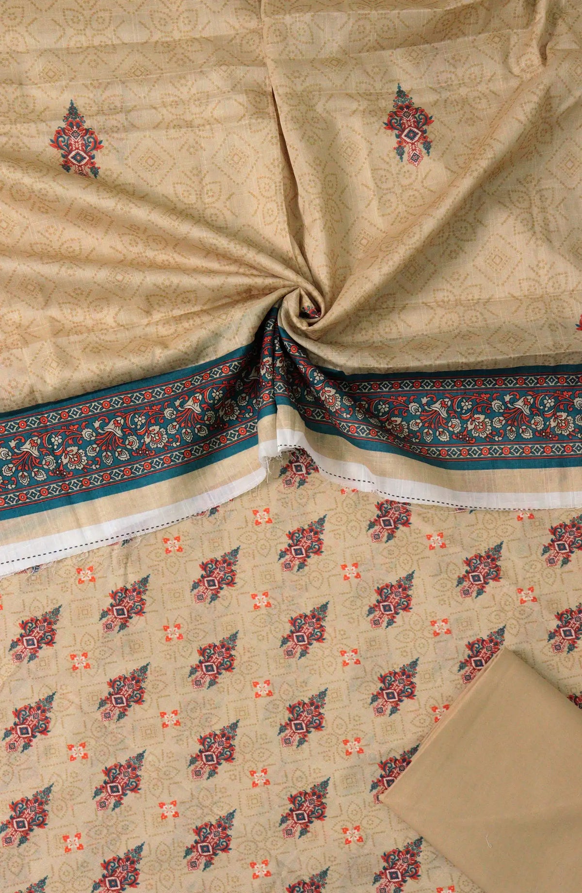 Mothers Collection unstitch suit with demask Dupatta - Design 15
