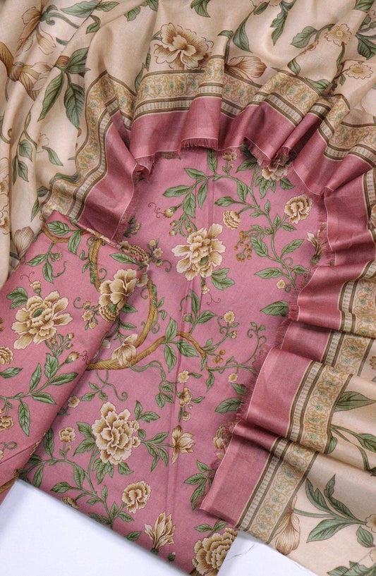 Bin Saeed Printed Lawn Unstitched 3 Piece - D-22 - BS25L - Pink - Summer Collection
