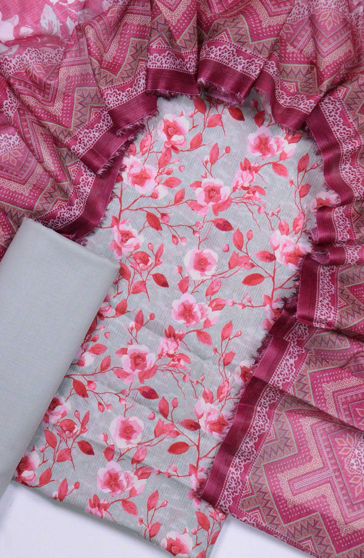 Bin Saeed Printed Lawn Unstitched 3 Piece - D-23 - BS25L - Sea Green - Summer Collection