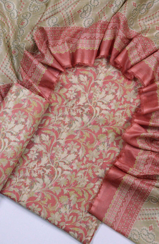 Bin Saeed Printed Lawn Unstitched 3 Piece - D-27 - BS25L - Light Pink - Summer Collection