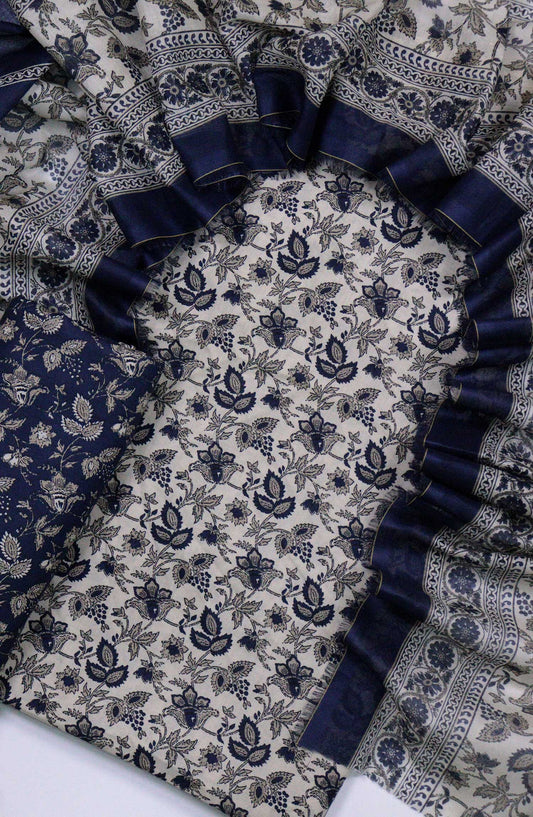 Bin Saeed Printed Lawn Unstitched 3 Piece - D-29 - BS25L - Blue - Summer Collection