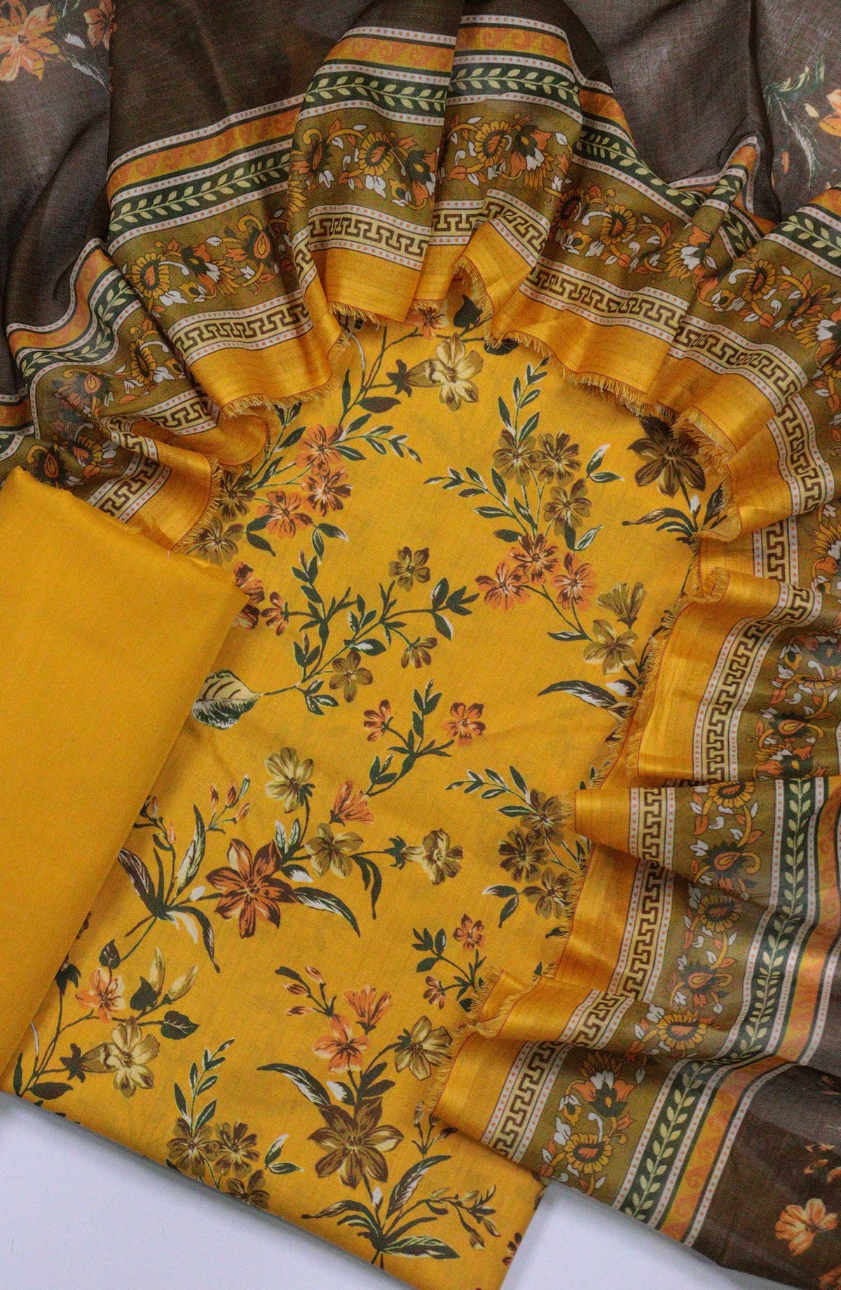 Bin Saeed Printed Lawn Unstitched 3 Piece - D-31 - BS25L - Yellow - Summer Collection