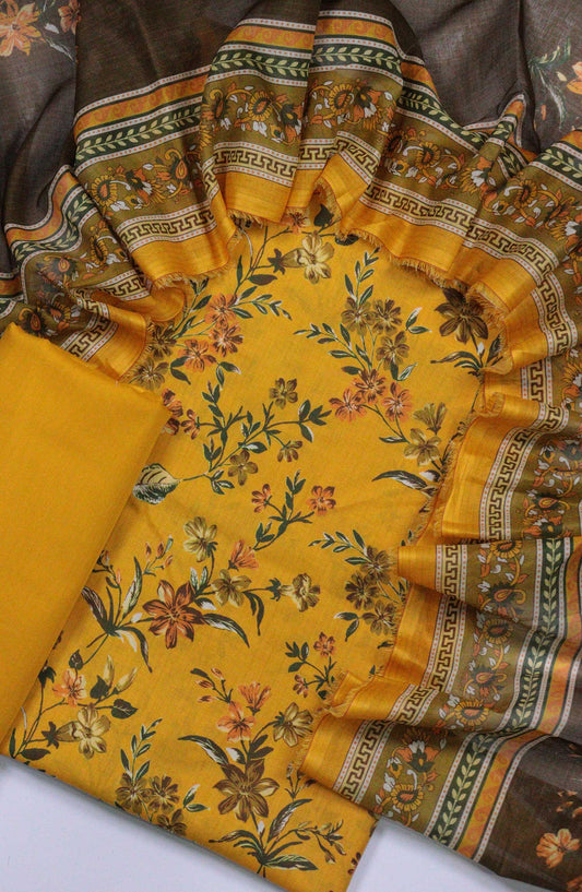 Bin Saeed Printed Lawn Unstitched 3 Piece - D-31 - BS25L - Yellow - Summer Collection