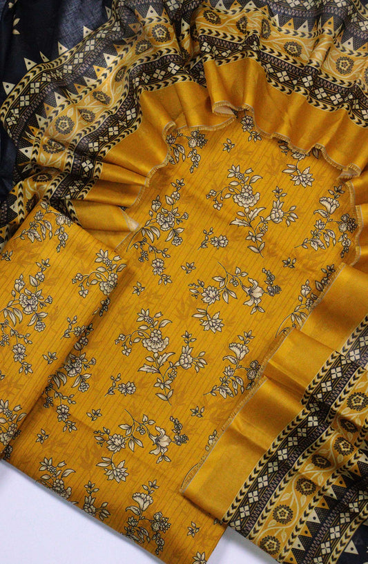 Bin Saeed Printed Lawn Unstitched 3 Piece - D-34 - BS25L - Yellow - Summer Collection