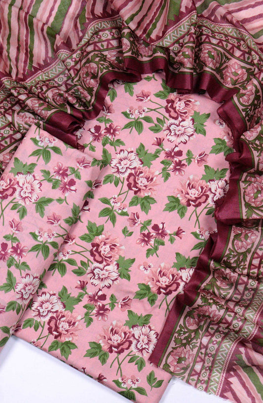 Bin Saeed Printed Lawn Unstitched 3 Piece - D-37 - BS25L - Light Pink - Summer Collection
