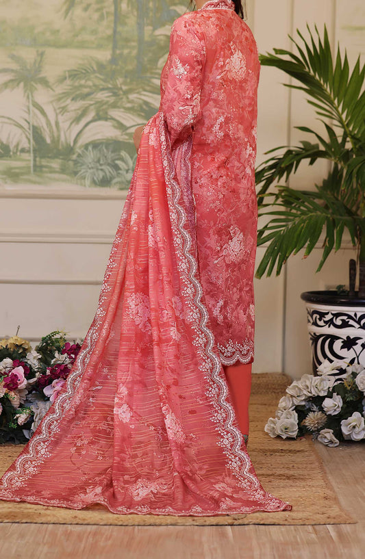 Zynah by VS Textile Chikankari Lawn Unstitched 3 Piece Suit - Design 401 - VS25Z - Pink - Summer Collection