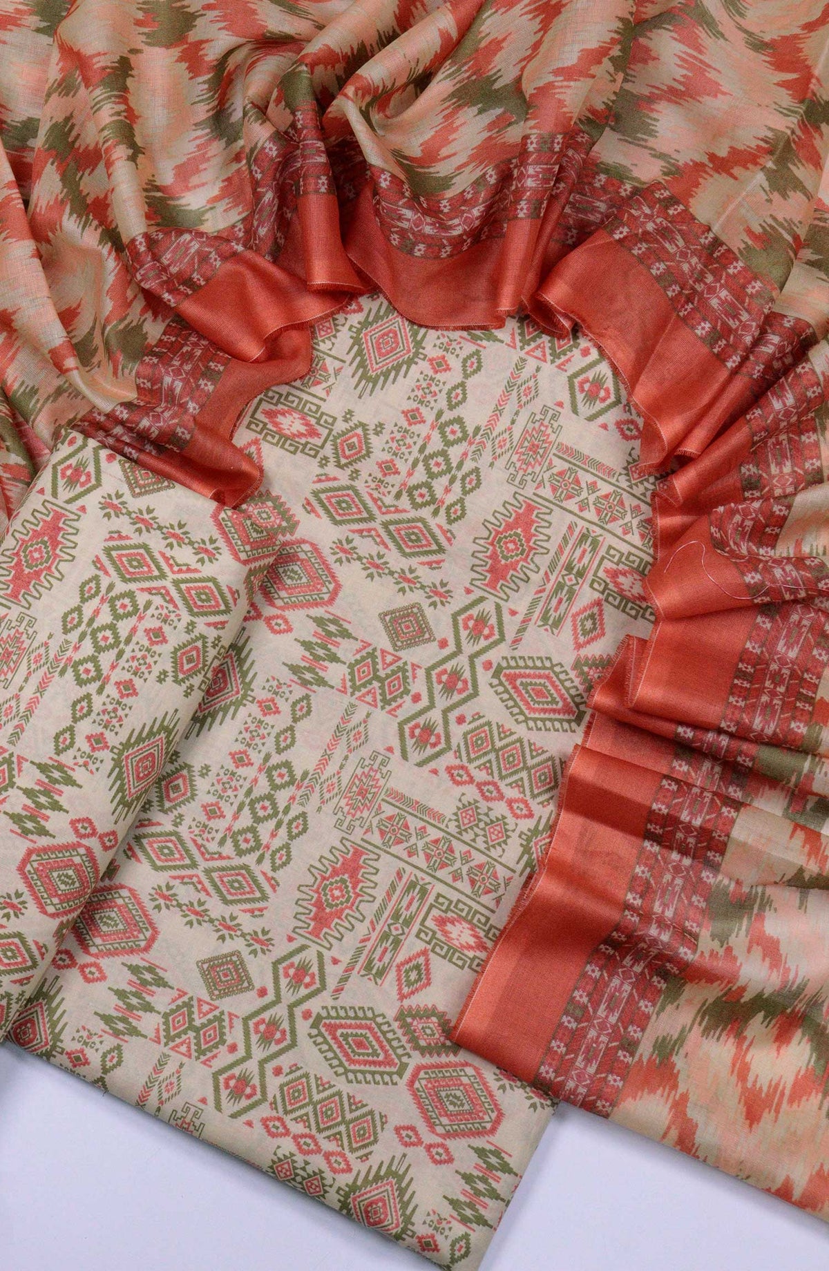 Bin Saeed Printed Lawn Unstitched 3 Piece - D-41 - BS25L - Beige - Summer Collection