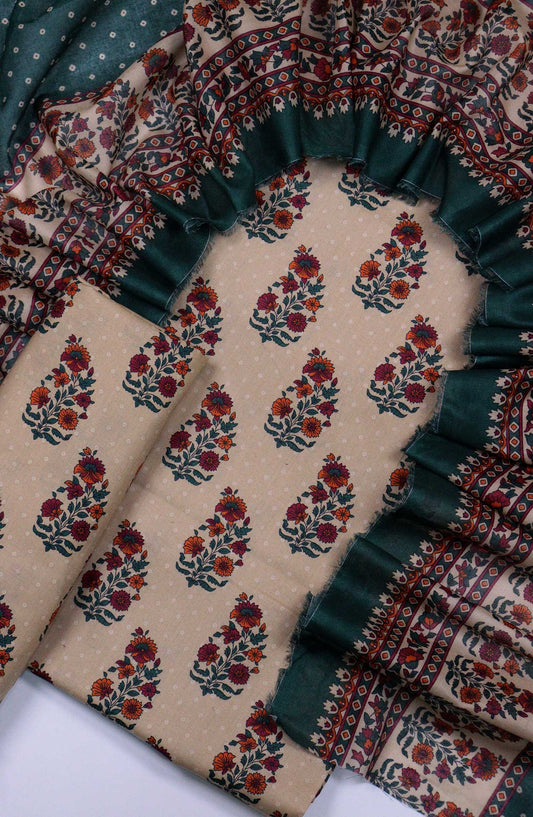 Bin Saeed Printed Lawn Unstitched 3 Piece - D-50 - BS25L - Fawn - Summer Collection