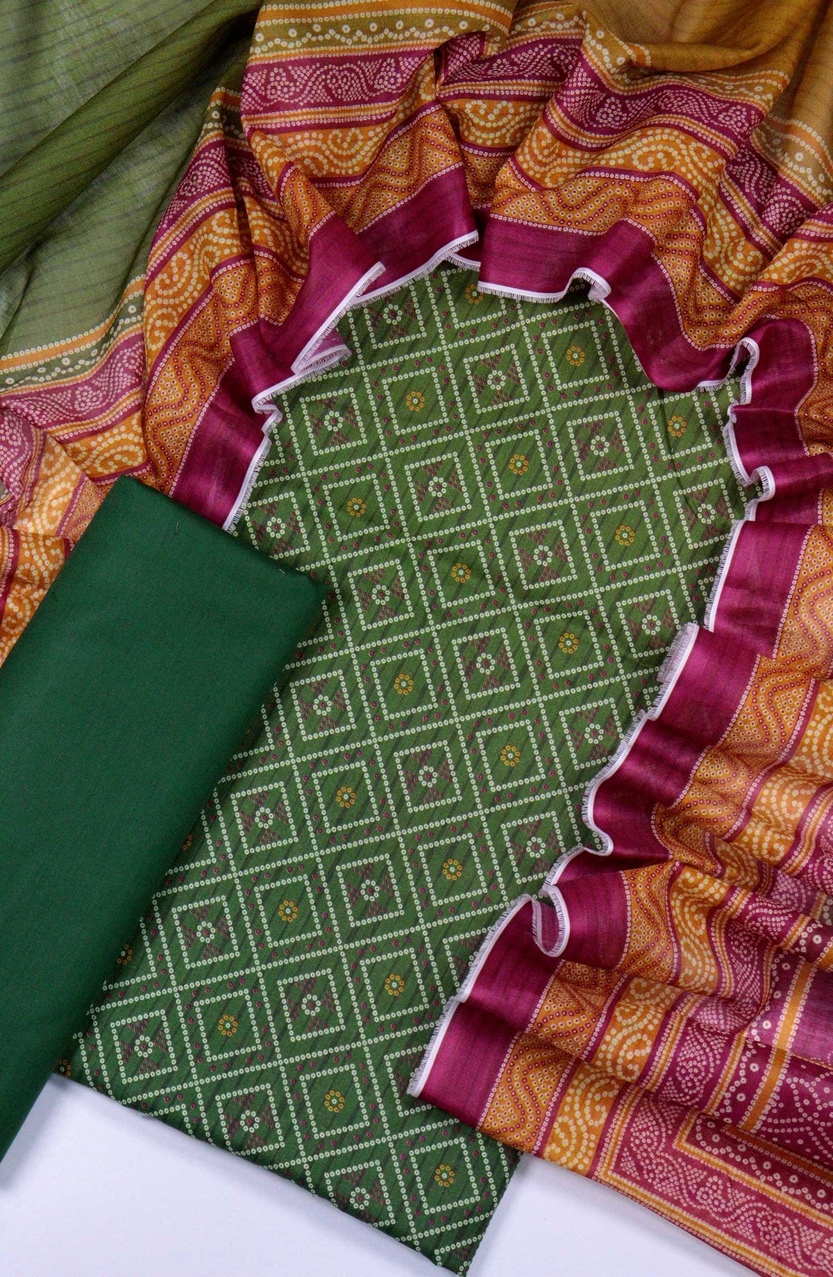 Bin Saeed Printed Lawn Unstitched 3 Piece - D-52 - BS25L - Green - Summer Collection