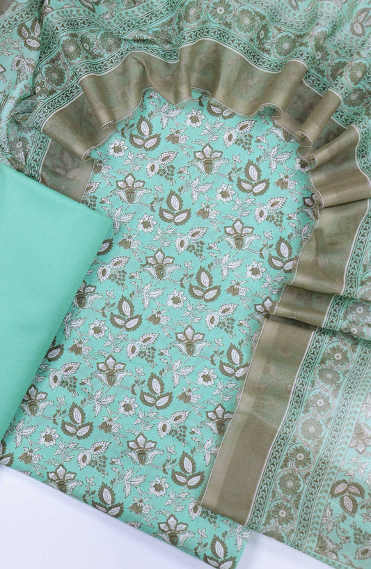 Bin Saeed Printed Lawn Unstitched 3 Piece - Design 53 - BS25L - Light Blue - Summer Collection