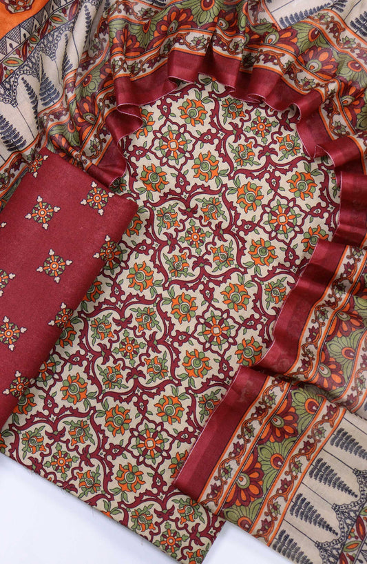 Bin Saeed Printed Lawn Unstitched 3 Piece - Design 65 - BS25L - Red - Summer Collection
