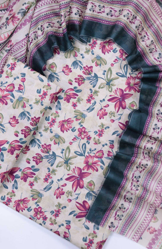Bin Saeed Printed Lawn Unstitched 3 Piece - Design 69 - BS25L - Purple - Summer Collection