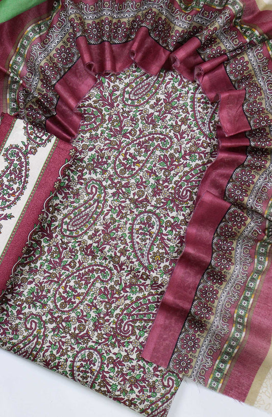 Bin Saeed Printed Lawn Unstitched 3 Piece - D-77 - BS25L - Light Pink - Summer Collection