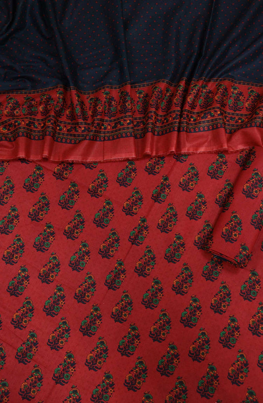 Bin Saeed Printed Lawn Unstitched 3 Piece Suit - D-84 - BS25L - Red - Summer Collection