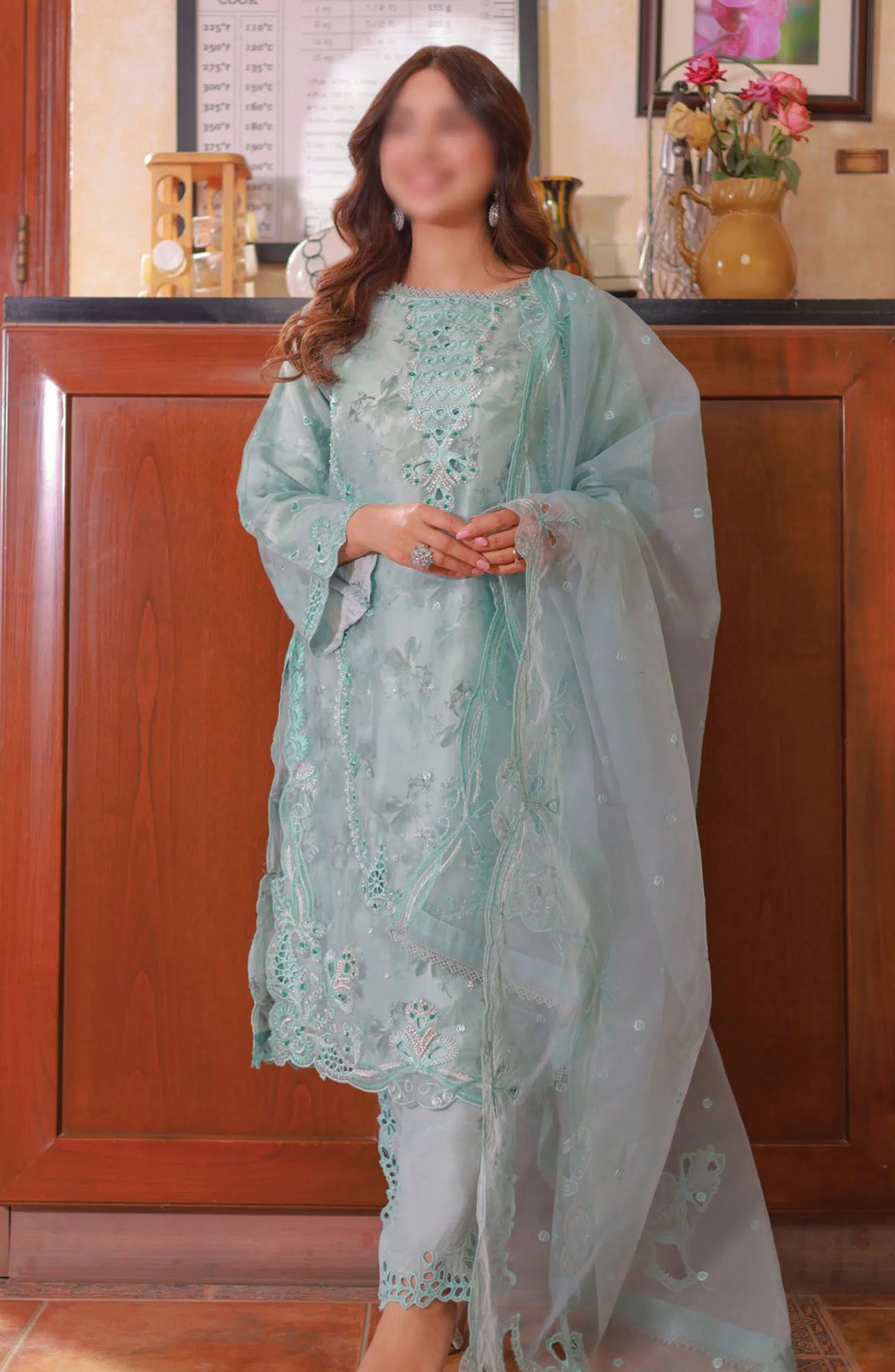 Guzel Naqsh Organza Stitched 3 Piece Collection - 04 DIYA
