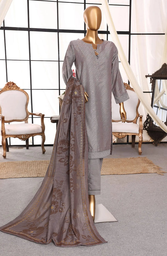 HZ RTW Damask Jacquard Devor Dupatta Collection - DJL 401 DUSTY