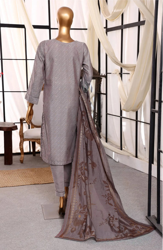 HZ RTW Damask Jacquard Devor Dupatta Collection - DJL 401 DUSTY